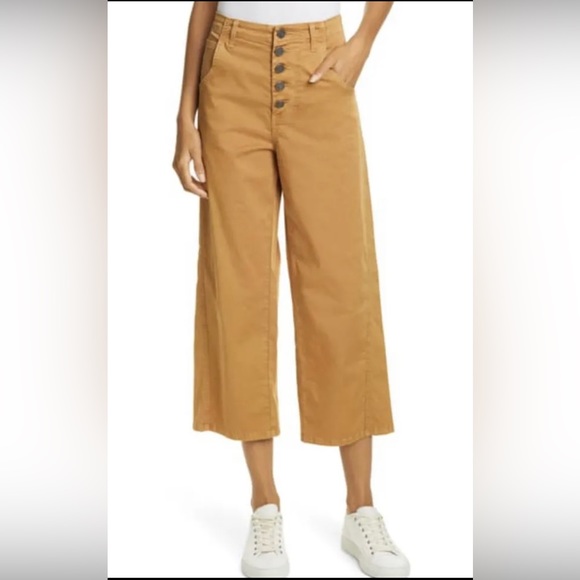 Joie Pants - Joie Cassedy High Waist Button Front Crop Pants 2